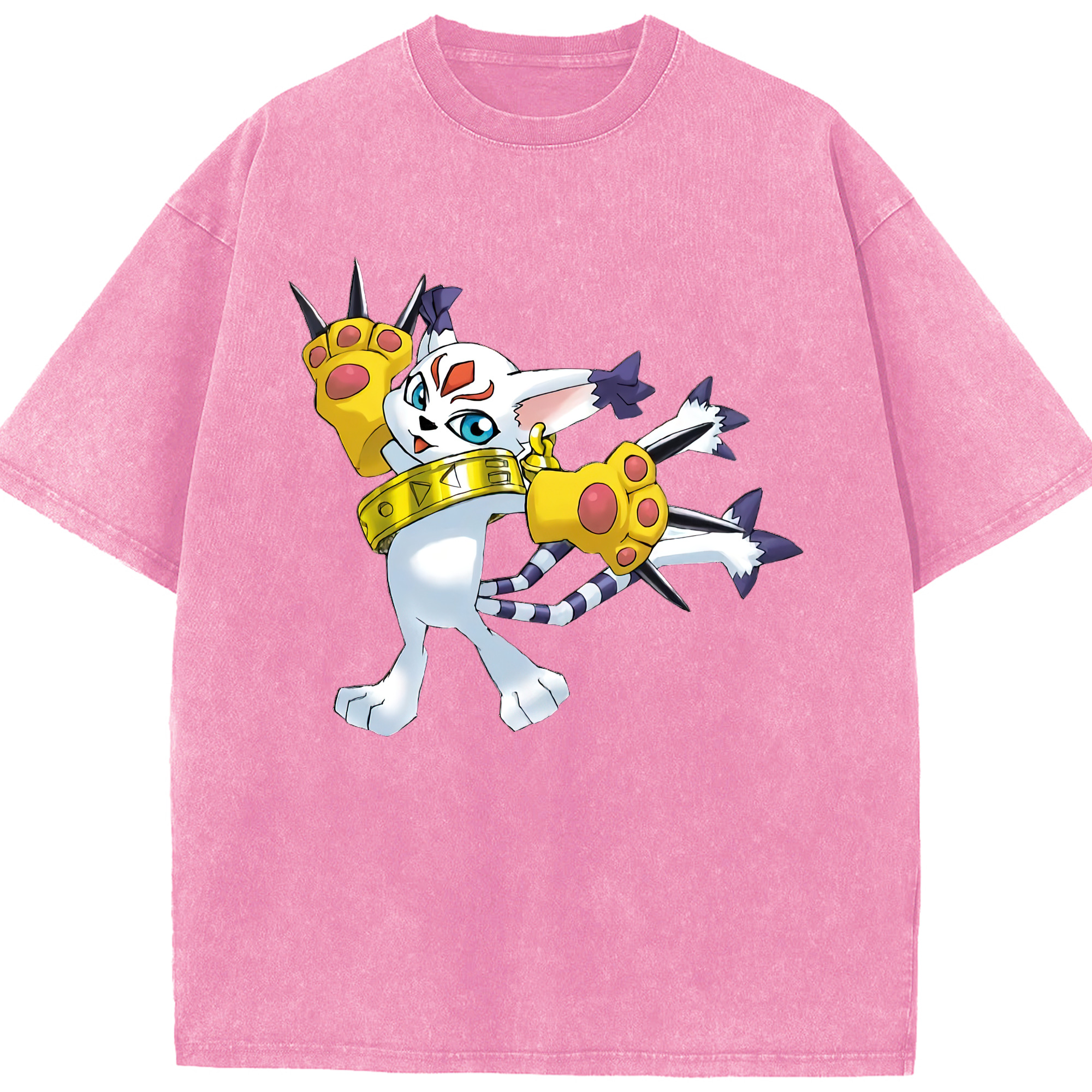 （画像用） Digimon デジタルモンスター/デジモン 綿100% ヴィンテージ風 半袖Tシャツ（フロントプリント）